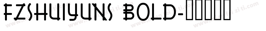 FZShuiYunS Bold字体转换
